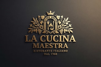 design an elegant italian restaurant logo for your brand