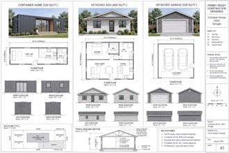 create permit ready drawings for container homes, adus, and garages