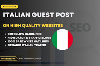 get you italian guest post on high da blogs with dofollow backlinks