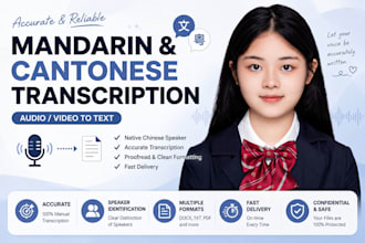 accurately transcribe mandarin and cantonese audio or video