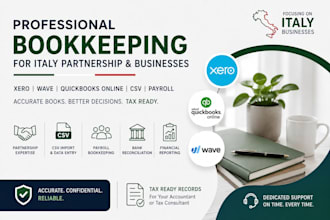 handle italy partnership xero payroll bookkeeping CSV wave tax consulting in qbo