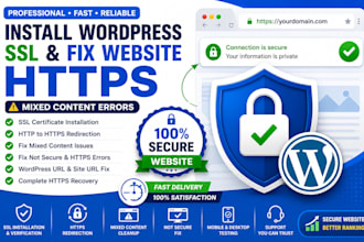 install ssl certificate https and fix your wordpress mixed content errors