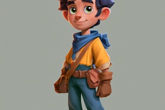 draw professional 2d game character artwork