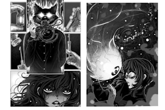 draw professional manga pages in japanese manga style