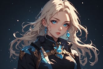 draw any anime, manga, cartoon, game avatar portrait