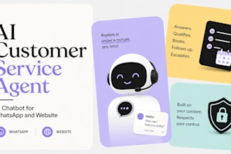build ai customer service agent, ai chatbot for whatsapp and website