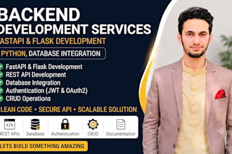 develop fastapi or flask backend rest apis in python