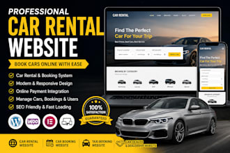 build car rental website, rental website, car rental, car dealership, car dealer