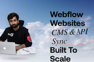 build webflow website with cms api integration for business
