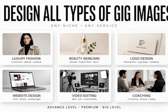 design premium gig images and cover photos for your fiverr