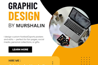 design a custom sports player poster or edit for you