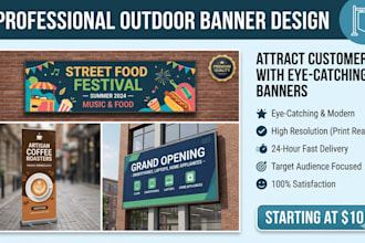 design professional vinyl banner, backdrop, and outdoor signage