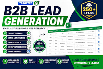 do b2b lead generation with verified email list and prospect research