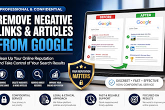 remove negative links mugshots news delete articles arrest records from google