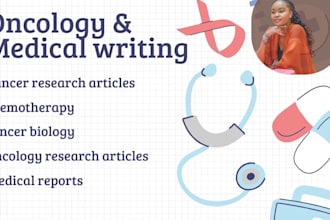 provide professional oncology medical writing, research and case study
