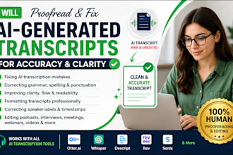fix ai transcription errors and deliver accurate audio and video transcripts