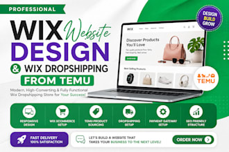 wix website design and wix dropshipping from temu