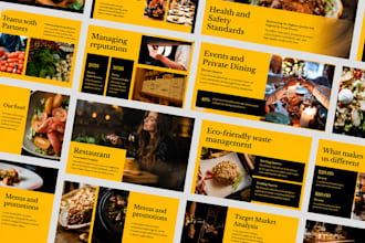 design premium franchise pitch deck restaurant fundraising business plan ppt