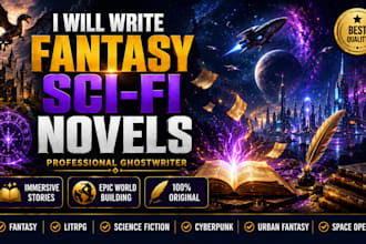 be fantasy short story ghostwriter, sci fi, progression, litrpg, isekai novel