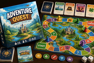 design card game, board game card game frame, card box for card game art