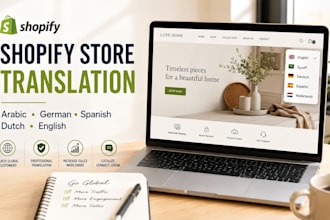 translate your shopify store in arabic, german, spanish, dutch and english
