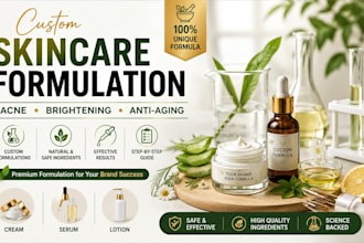 formulate skincare products for acne, glowing and anti aging