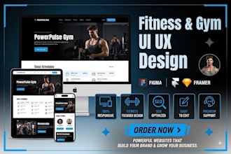 design a responsive fitness website, workout website, or yoga website