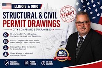 create illinois and ohio permit drawings and structural plans