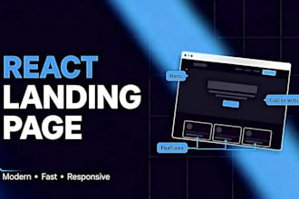 build a fast responsive react landing page for your business
