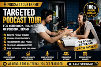 create a targeted podcast tour for your book business or personal brand
