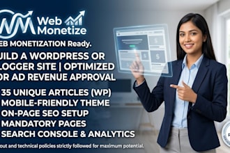 build a wordpress or blogger website ready for google adsense approval