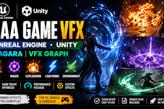 create unreal engine niagara vfx and unity vfx for your game