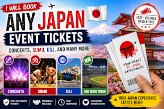 make reservations for restaurants, theme parks, usj, sumo and events in japan
