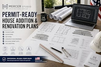 prepare permit ready house addition and renovation plans