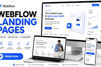 design high converting webflow landing pages