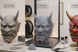 3d print and paint custom 3d mask cosplay helmet and armor