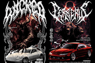 create a car or vehicle tshirt illustration