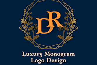 design luxury monogram logo for business and brand