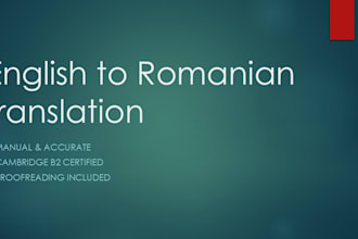 professionaly translate english to romanian or viceversa