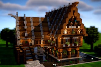 minecraft builder, build minecraft castle, spawn map, house, villages