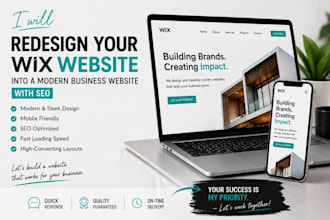 redesign your wix website into a modern business website with ranking SEO