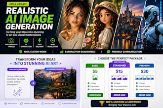 create realistic ai image and ai character designs