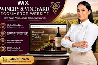 create wix winery vineyard ecommerce website and wix online wine store website