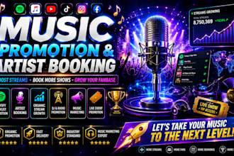 do music promotion and artist booking to boost your streams