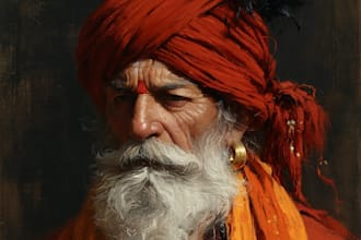 unique oil painting portrait