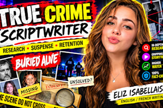 write a true crime script true crime podcast true crime blog for youtube