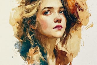 draw watercolor manga characters