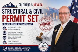 prepare colorado and nevada structural permit sets