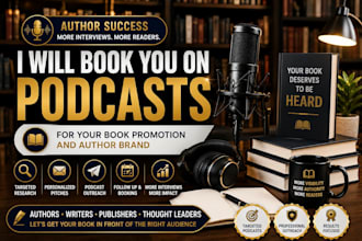book you on podcasts for your book promotion and author brand