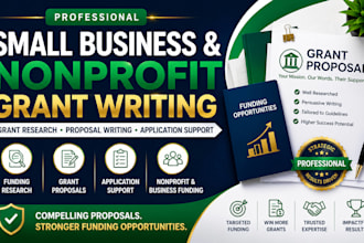 do small business grant writing, nonprofit grant proposal and grant research